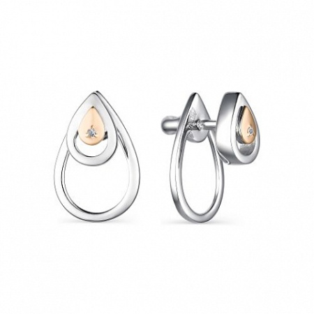 Серьги 02-1855/000Б-00