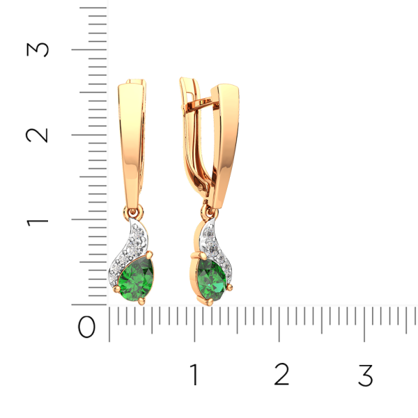 Серьги 3D20128.14K.R.ZZ